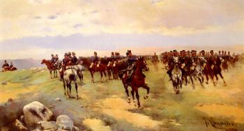Jose Cusachs Y Cusachs : Soldier On Horseback